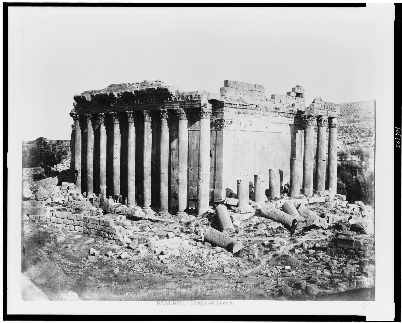 Baalbec, Temple of Jupiter, Félix Bonfils, c. 1870 (Library of Congress)