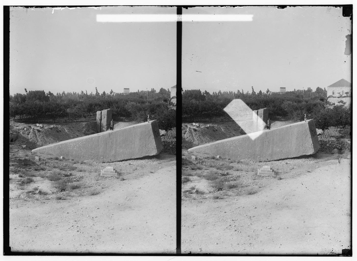 Baalbek, the grand quarry with the great block, c. 1900 (Matson Collection, Library of Congress; stereograph)