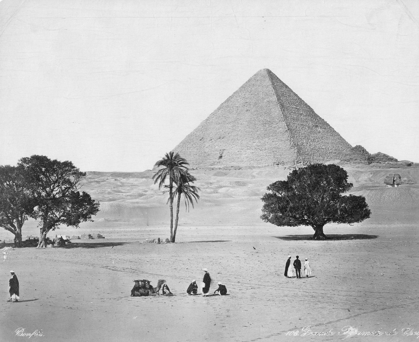 Giza pyramids, Félix Bonfils, c. 1870–1888 (Archivio fotografico Museo Egizio, Turin, CC0)
