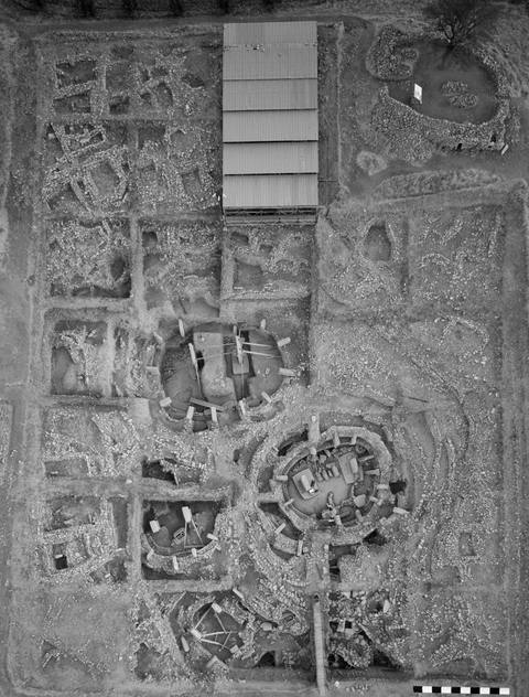 Göbekli Tepe, the main excavation area from above, c. 2019 (German Archaeological Institute, photo E. Kücük, CC BY 4.0)