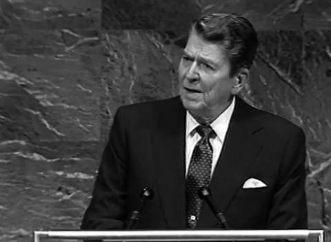 Ronald Reagan addressing the UN General Assembly, 21 September 1987 (Reagan Library, CC BY 3.0)